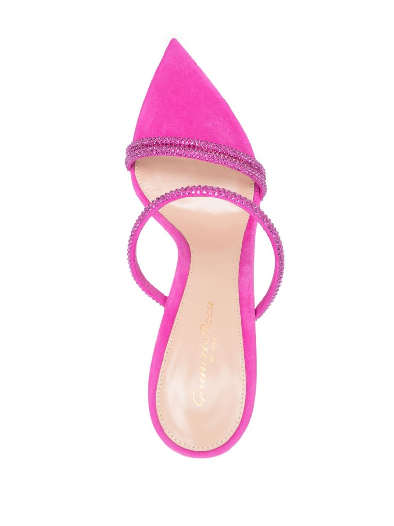 Pink 105 Embellished Suede Sandals