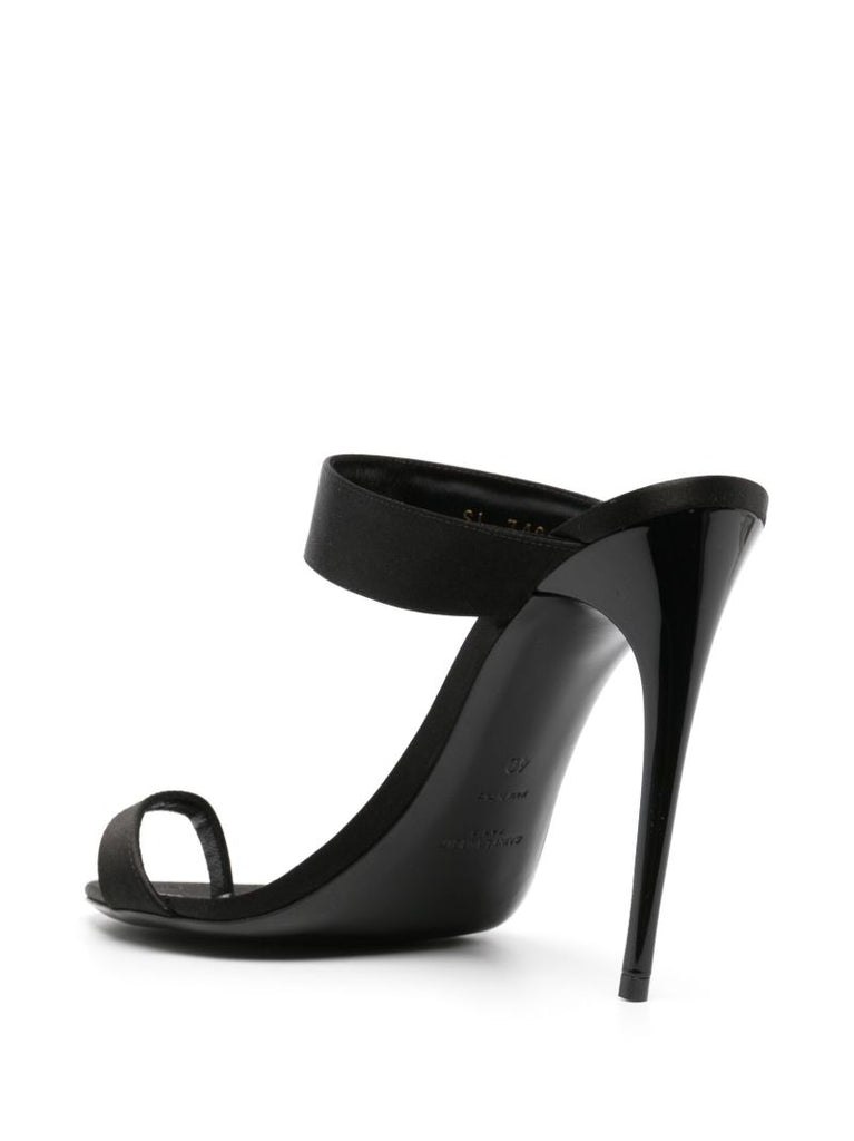 Black Martha 110 Satin Sandals