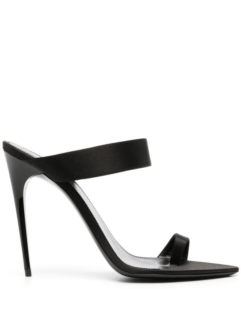 Black Martha 110 Satin Sandals