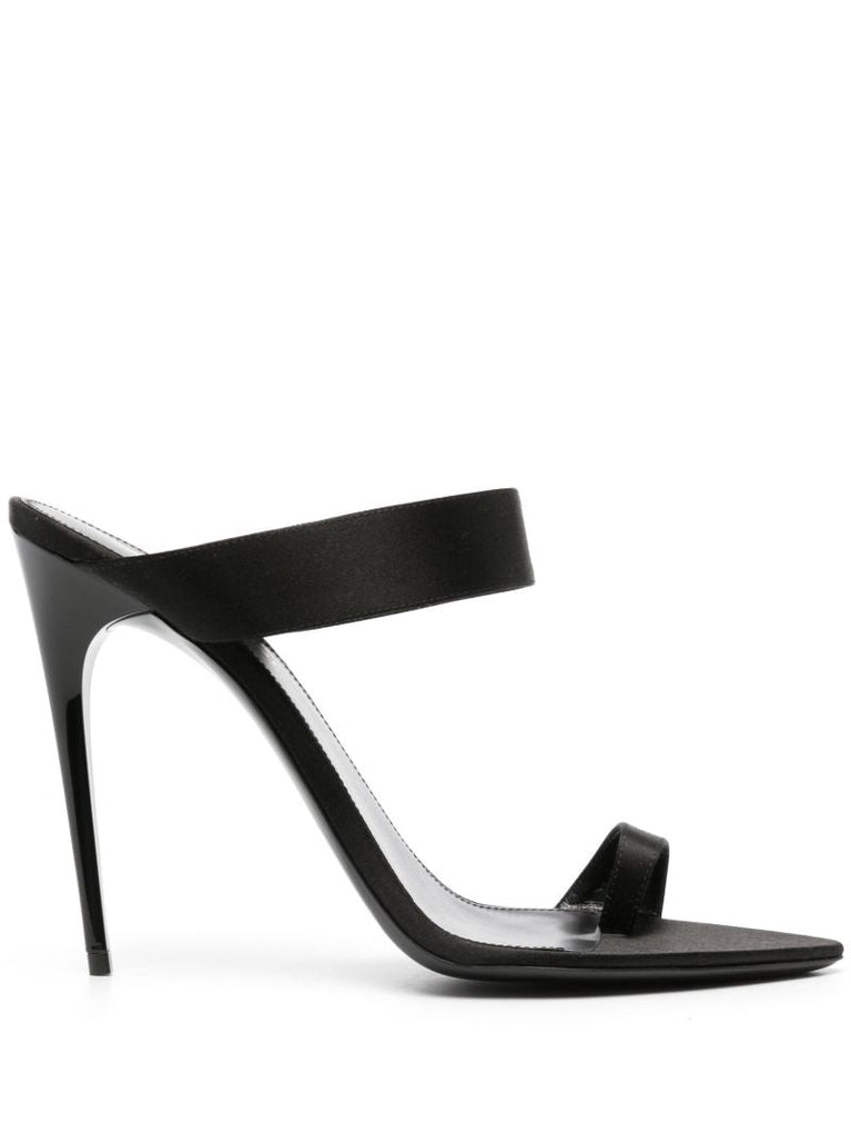 Black Martha 110 Satin Sandals