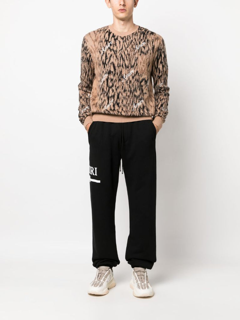 Black Logo-print Cotton Track Pants