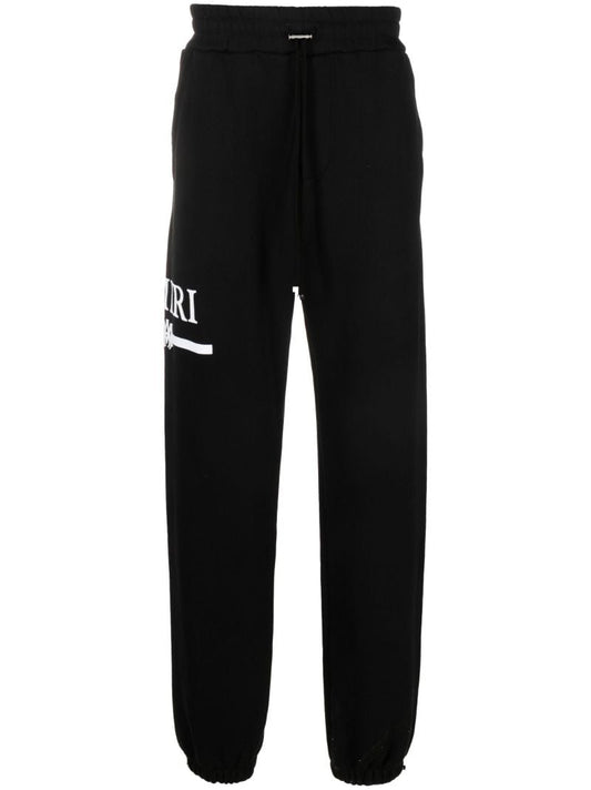 Black Logo-print Cotton Track Pants