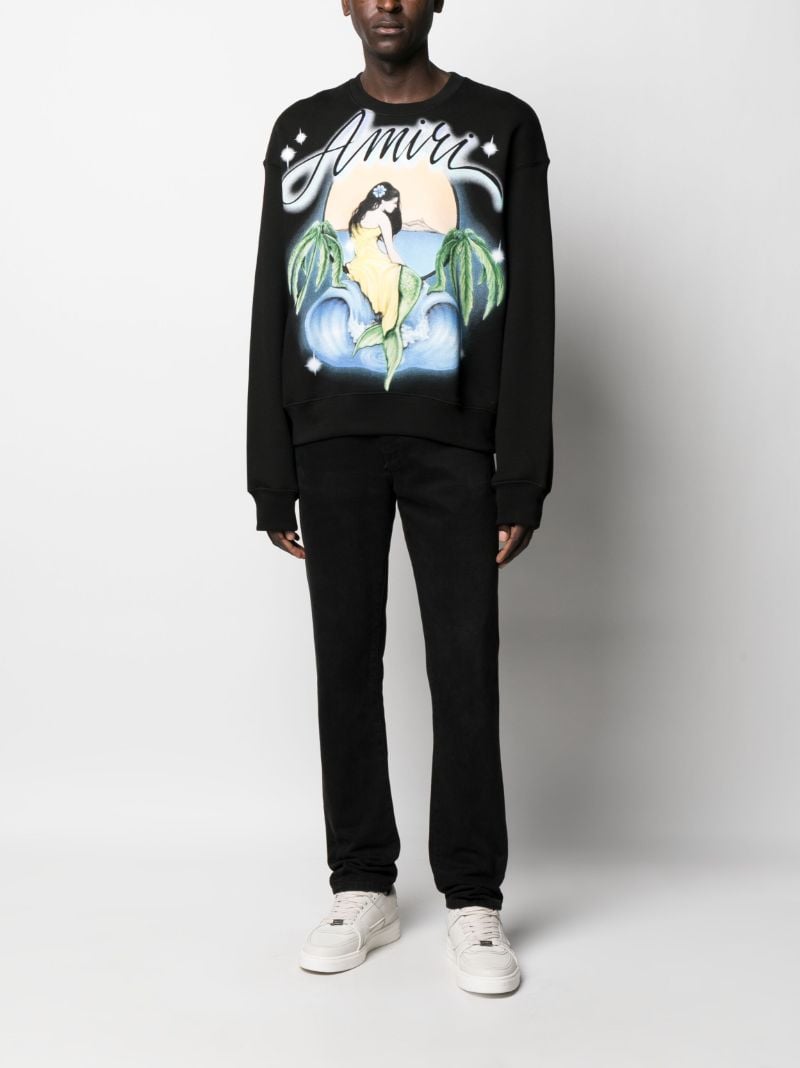 Black Logo Print Sweatshirt