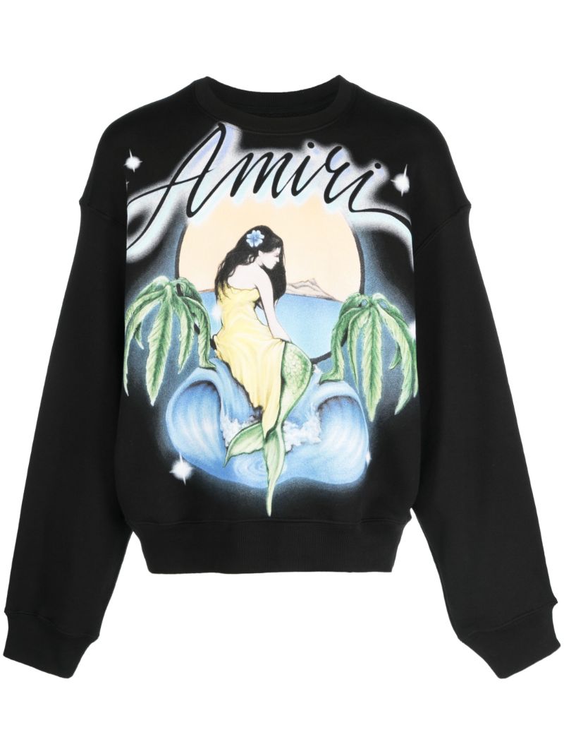 Black Logo Print Sweatshirt