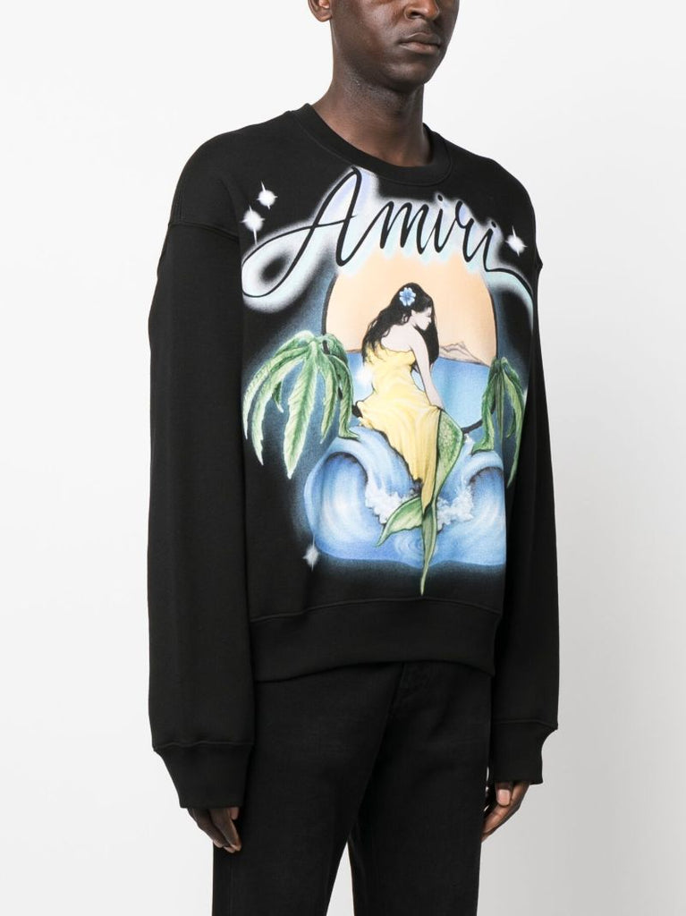 Black Logo Print Sweatshirt