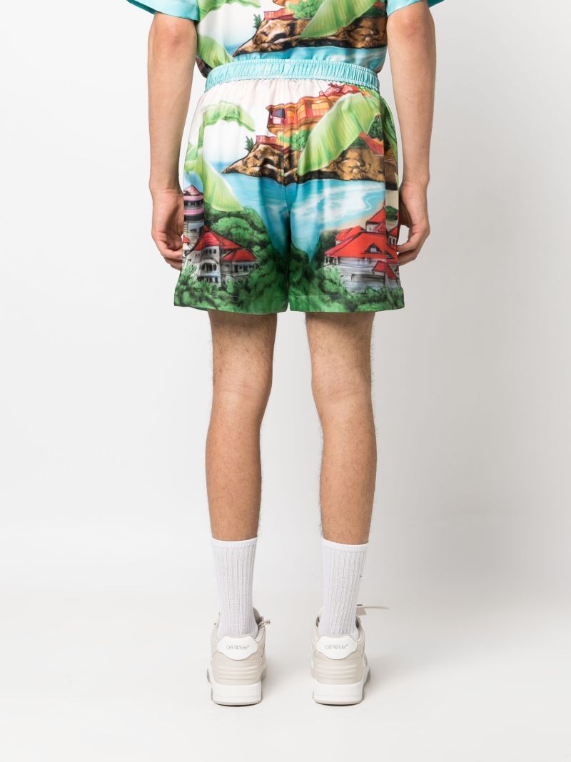 Multicolour Eden Rock-print Silks Shorts
