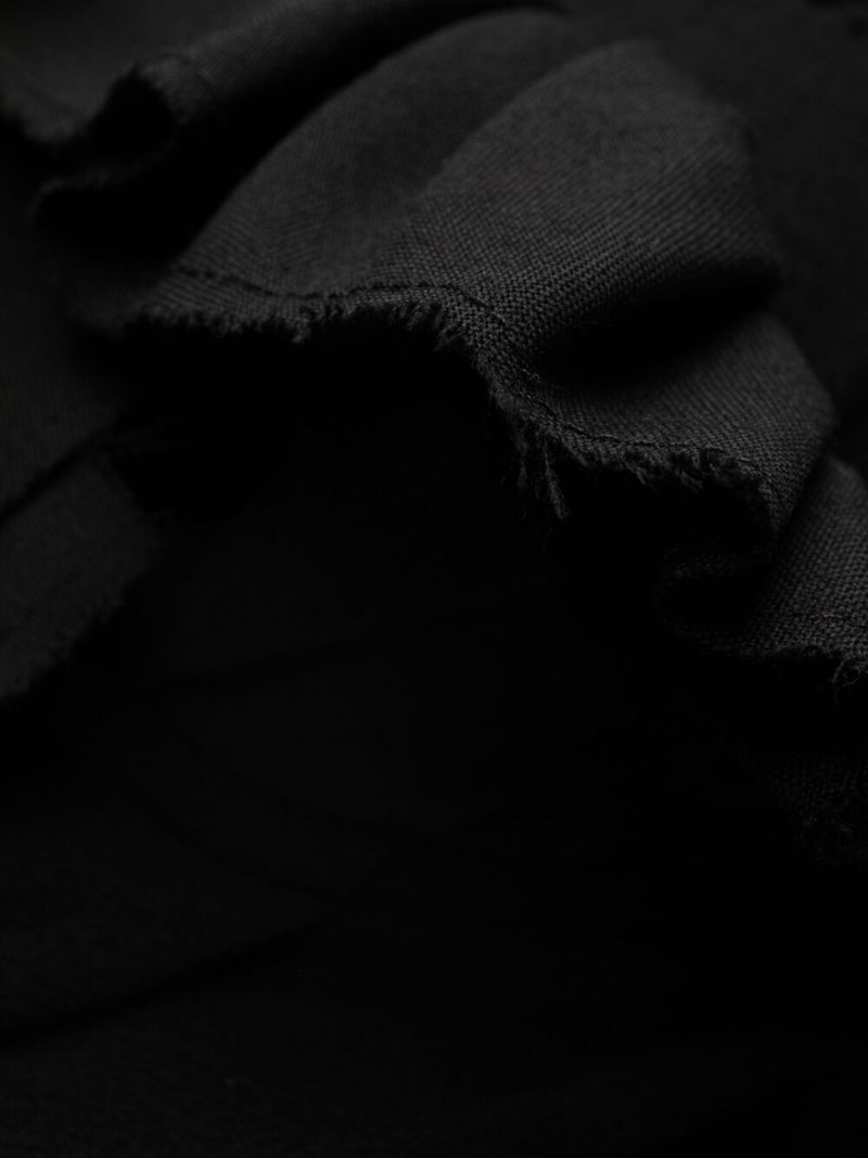 Black La Robe Duna Ruffled Mini Dress