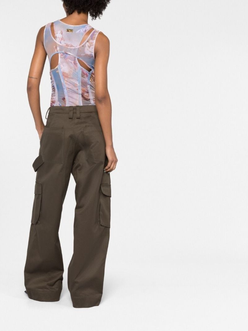 Multicolour Sky Print Sleeveless Bodysuit