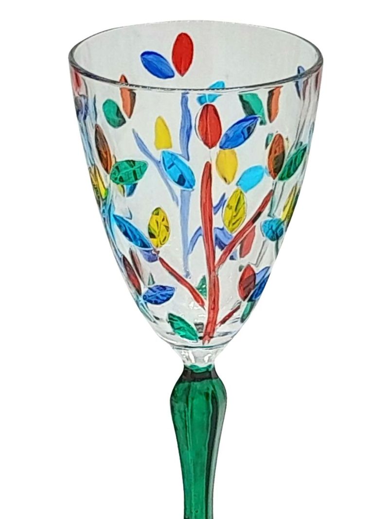 Multicolour Crystal Wine Glass Set