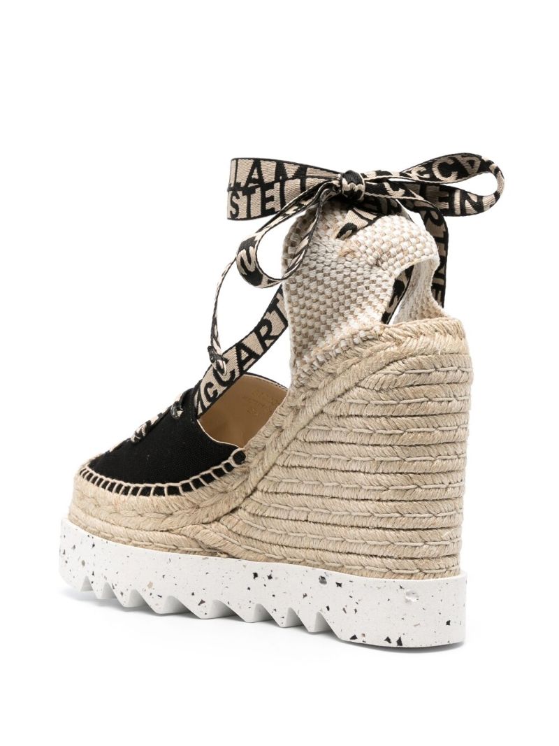 Black Gaia 140 Wedge Espadrilles