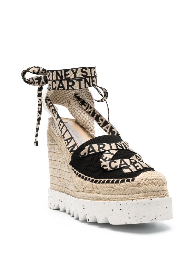 Black Gaia 140 Wedge Espadrilles