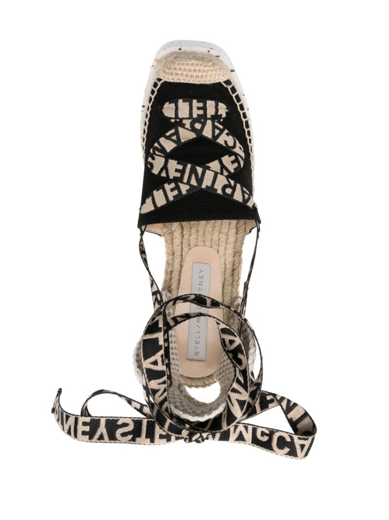 Black Gaia 140 Wedge Espadrilles