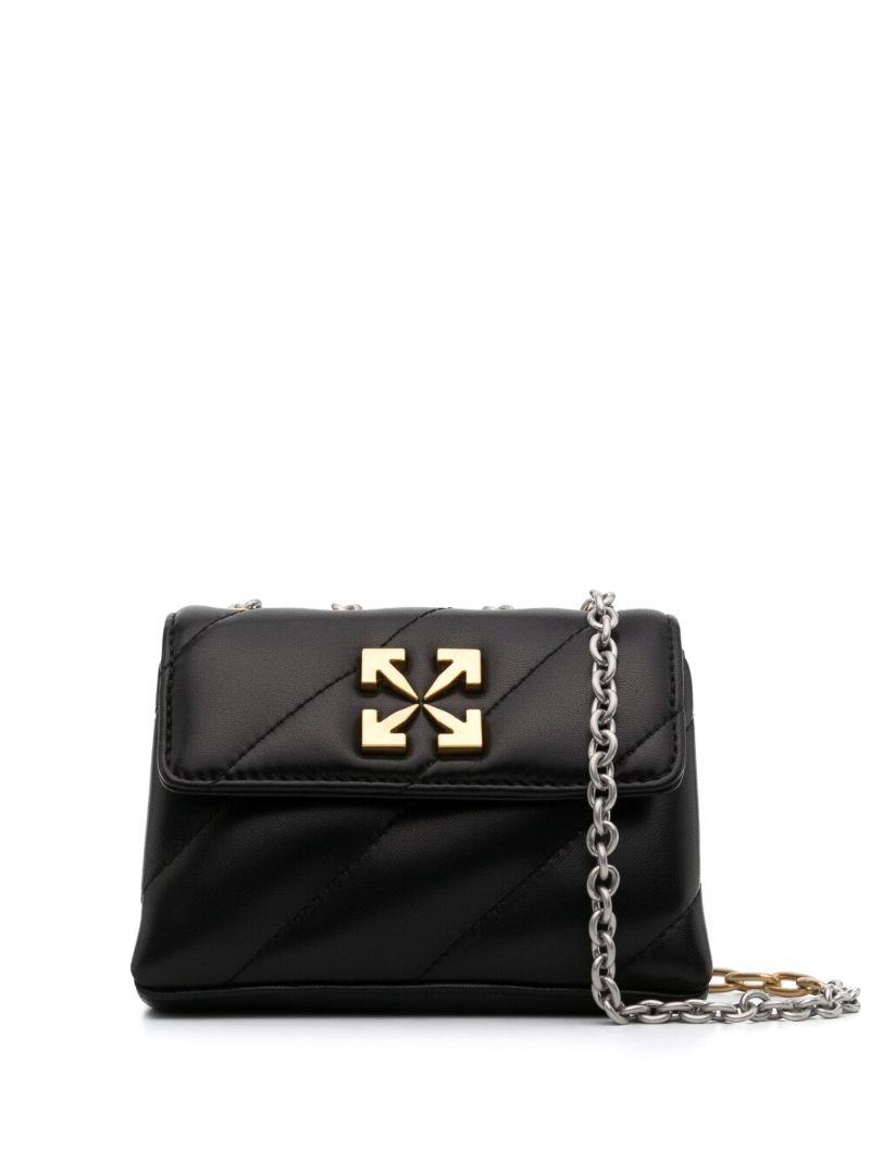 Black Jackhammer Mini Leather Cross Body Bag