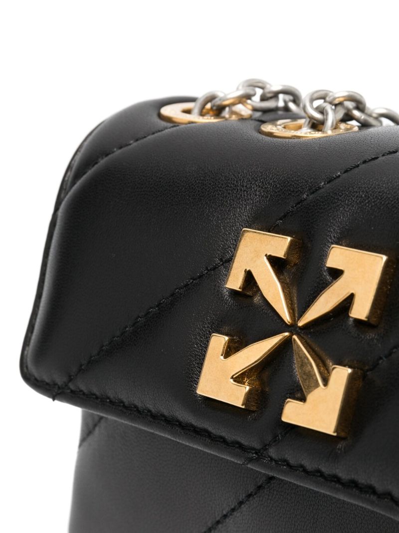 Black Jackhammer Mini Leather Cross Body Bag