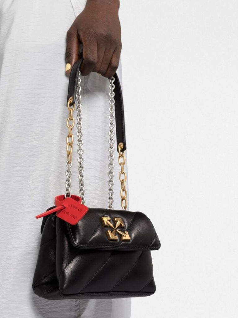 Black Jackhammer Mini Leather Cross Body Bag