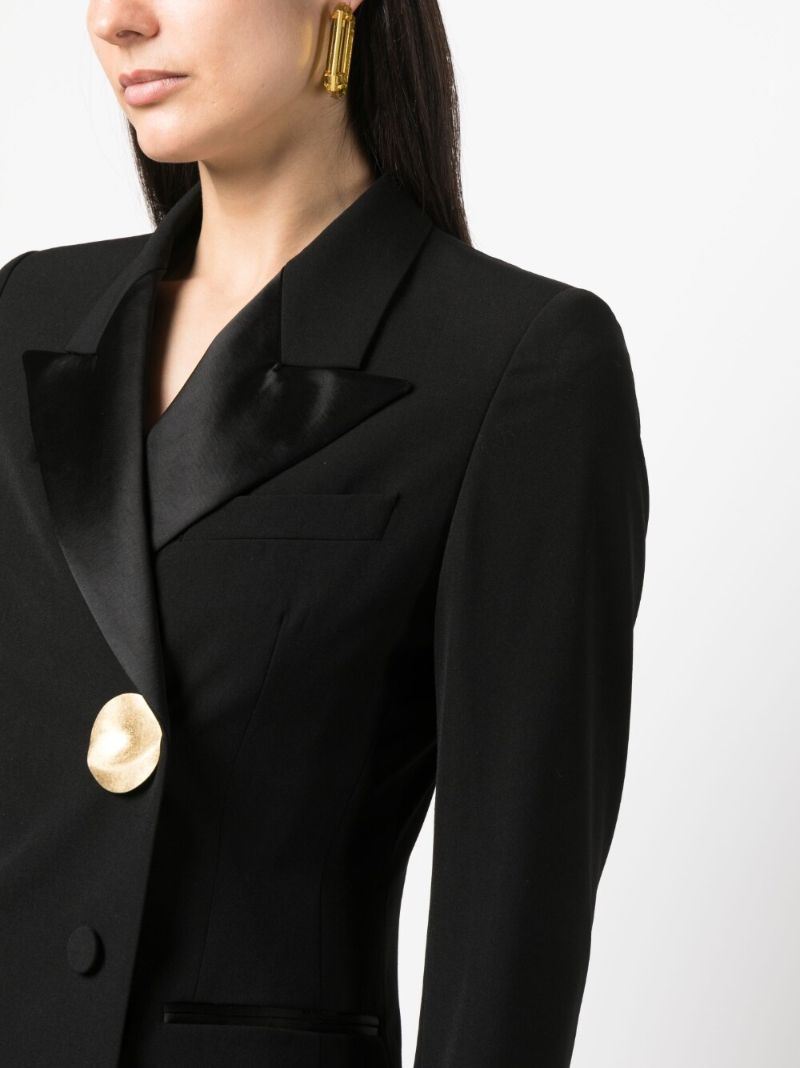 Black Bowy Peak Lapel Blazer