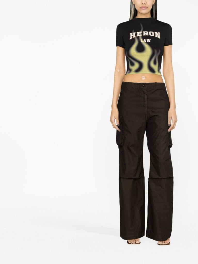Brown Low-rise Cargo Trousers