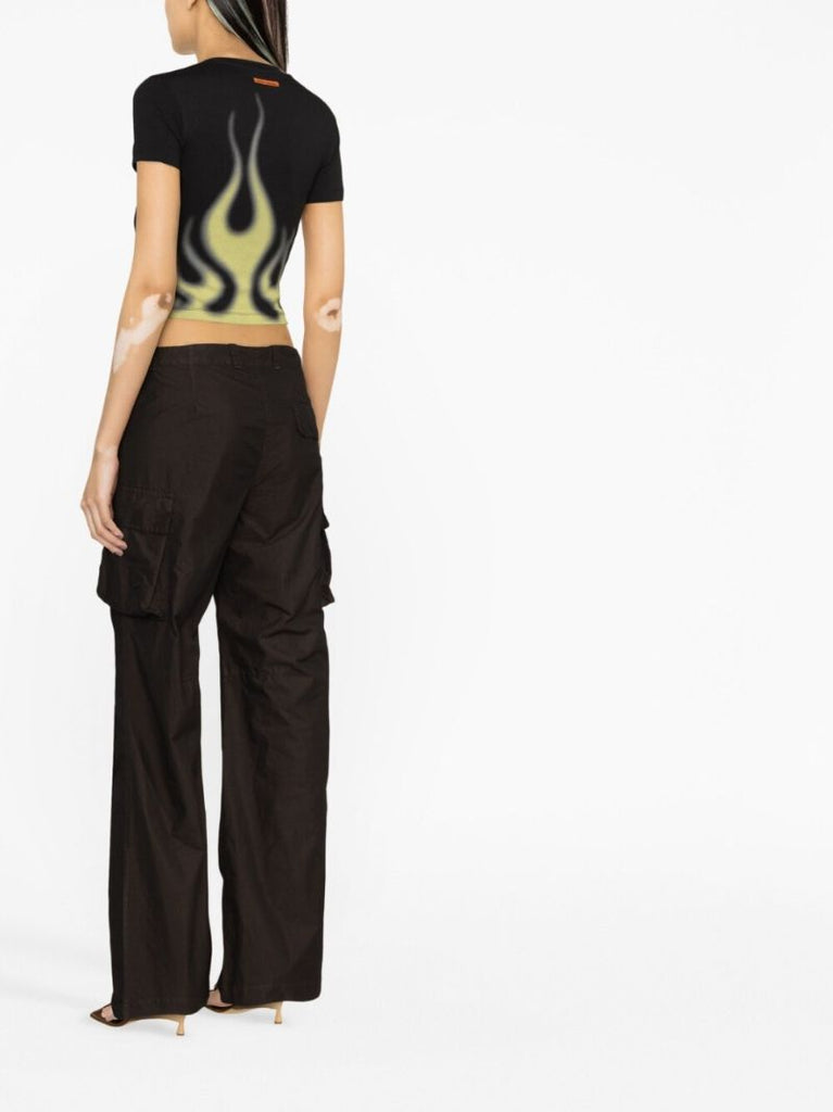 Brown Low-rise Cargo Trousers
