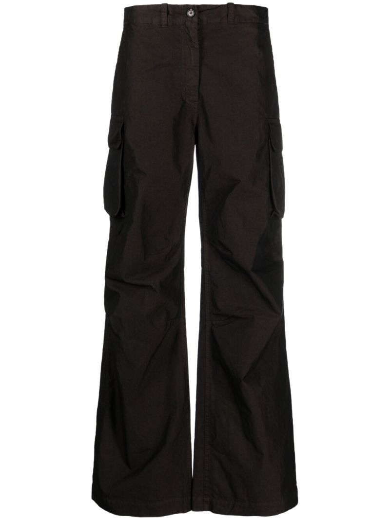 Brown Low-rise Cargo Trousers