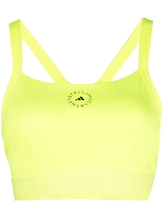 Yellow Truepurpose Logo Sports Bra