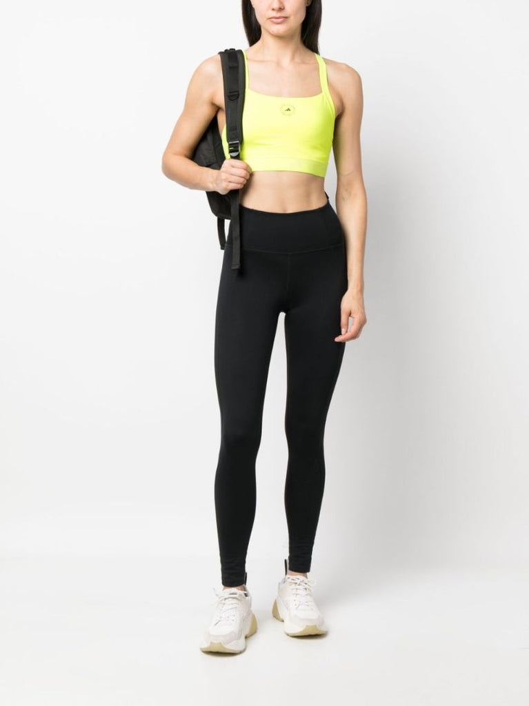 Yellow Truepurpose Logo Sports Bra