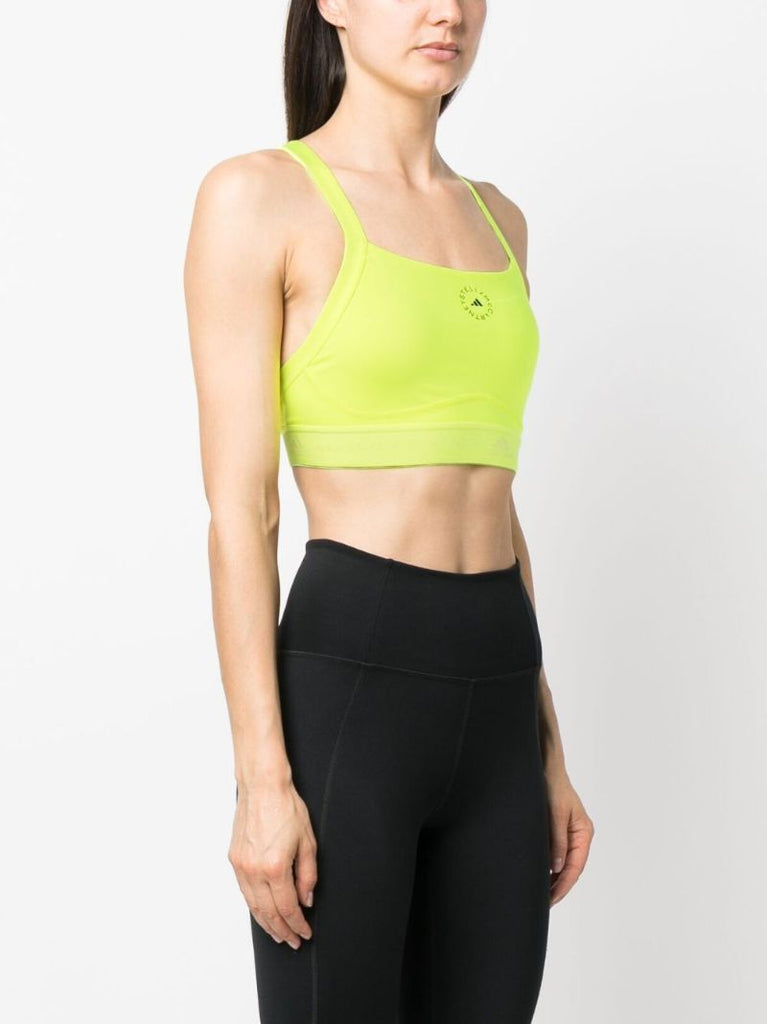 Yellow Truepurpose Logo Sports Bra