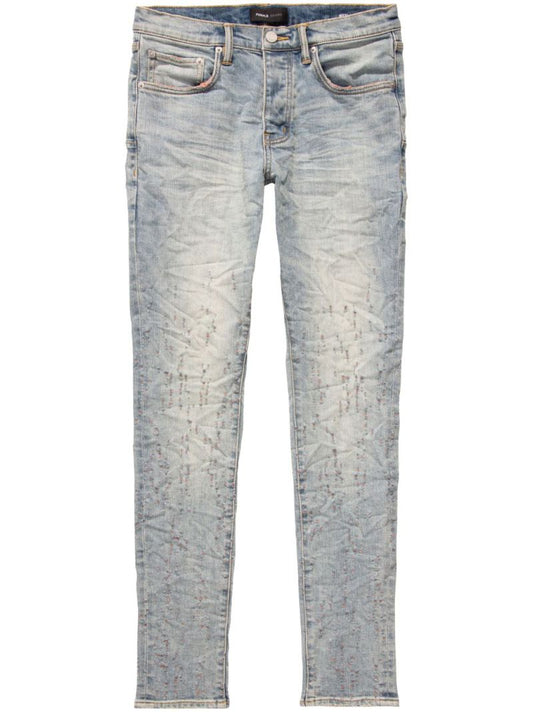 Blue P001 Crinkled Skinny Jeans