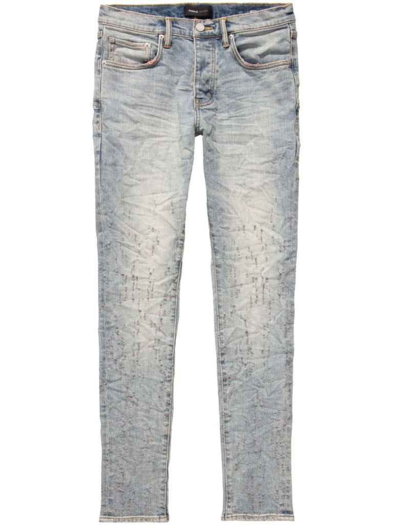 Blue P001 Crinkled Skinny Jeans