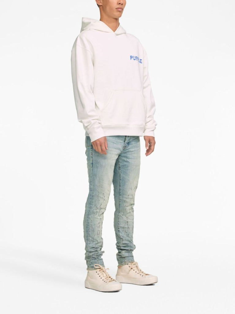 Blue P001 Crinkled Skinny Jeans