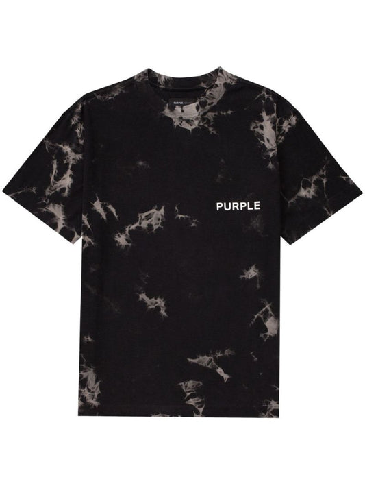 Black Logo-print Tie-dye Cotton T-shirt
