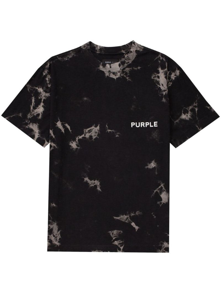 Black Logo-print Tie-dye Cotton T-shirt