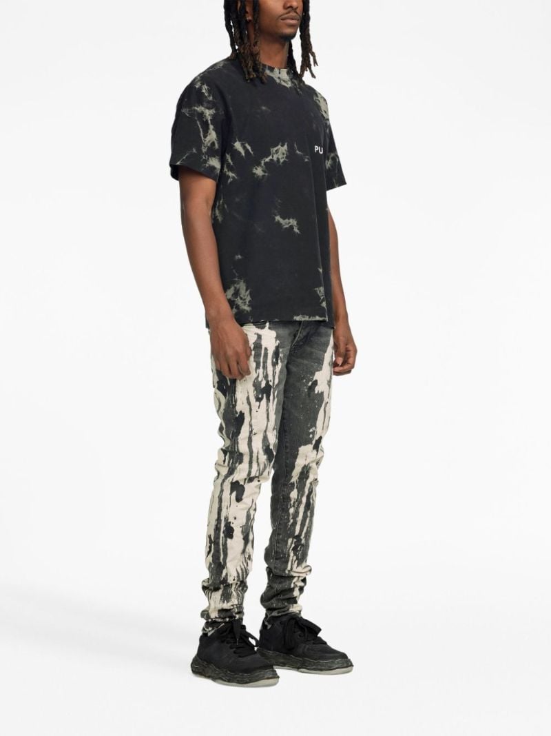 Black Bleached Low-rise Skinny Jeans