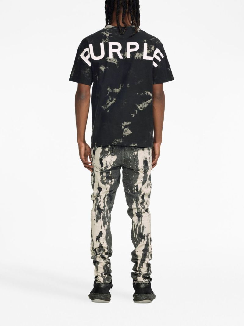 Black Bleached Low-rise Skinny Jeans