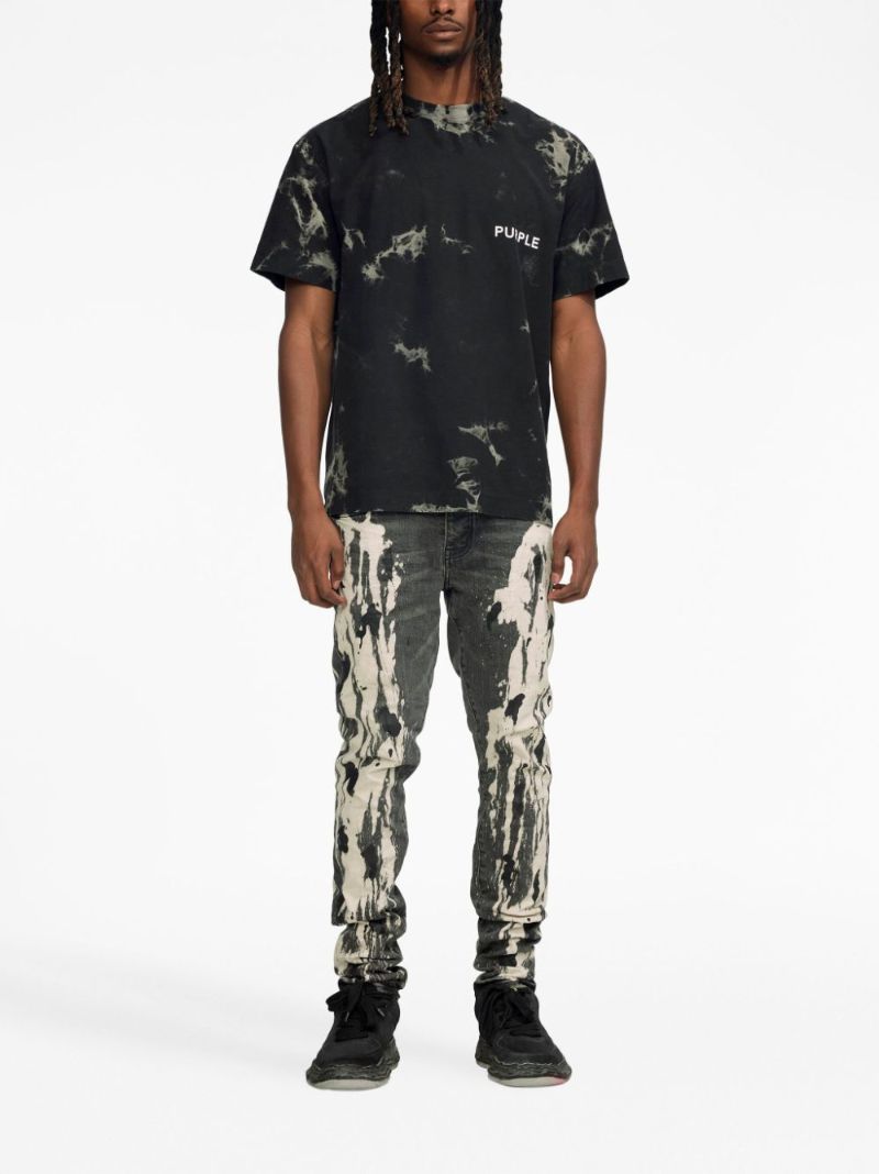Black Bleached Low-rise Skinny Jeans