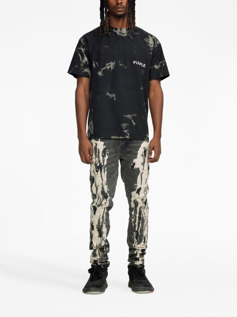 Black Bleached Low-rise Skinny Jeans