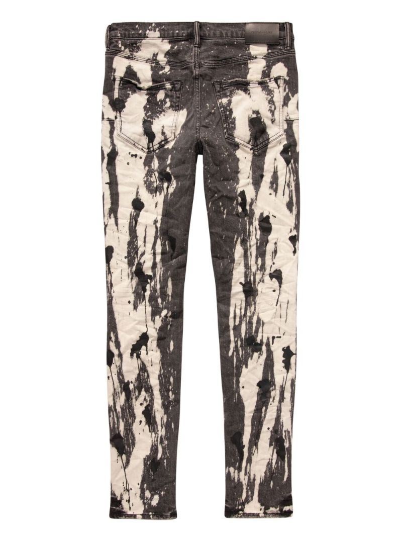 Black Bleached Low-rise Skinny Jeans