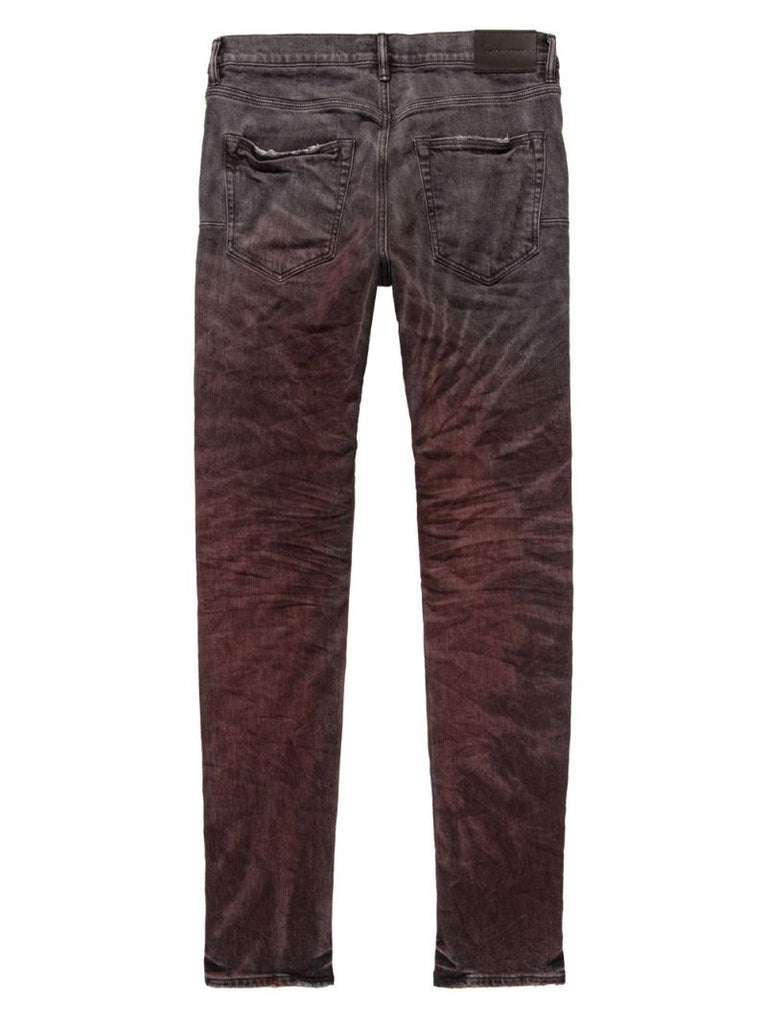 Red P001 Spiral Tie-dye Low-rise Skinny Jeans