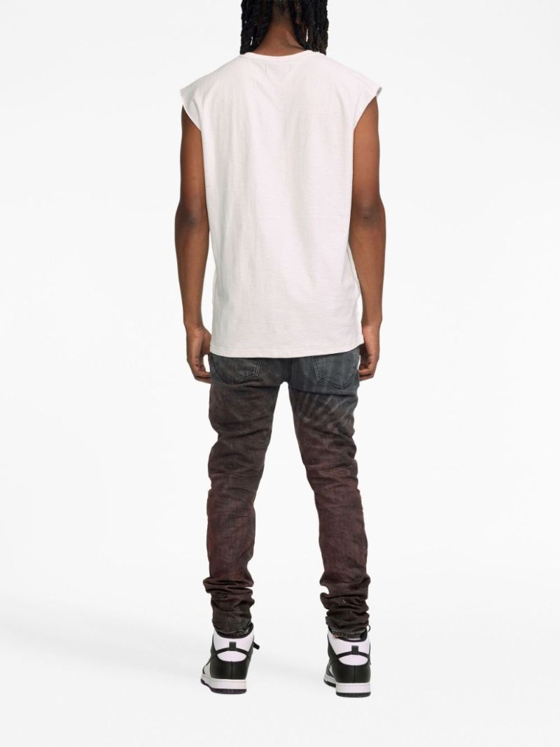 Red P001 Spiral Tie-dye Low-rise Skinny Jeans