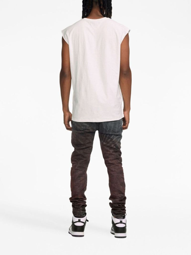 Red P001 Spiral Tie-dye Low-rise Skinny Jeans