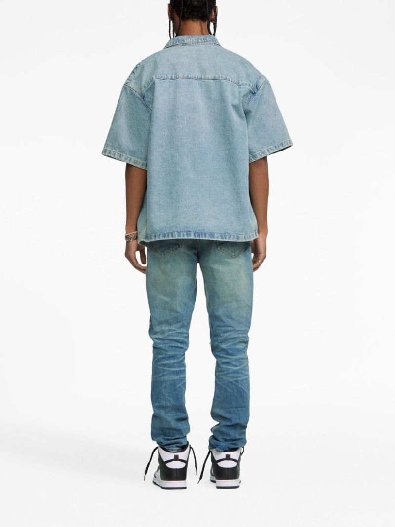 Blue P035 Denim Shirt Jacket