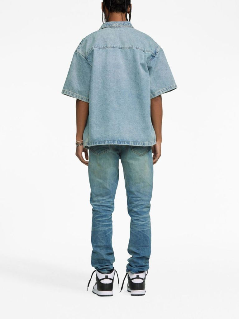 Blue P035 Denim Shirt Jacket