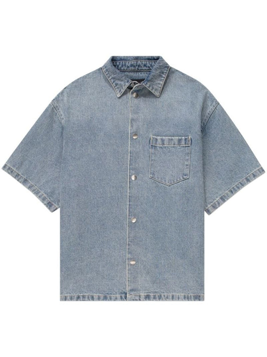 Blue P035 Denim Shirt Jacket