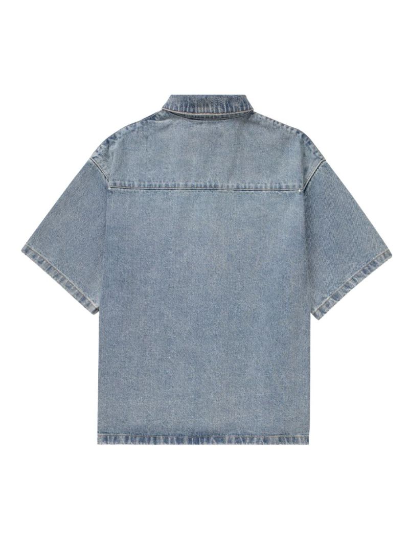 Blue P035 Denim Shirt Jacket