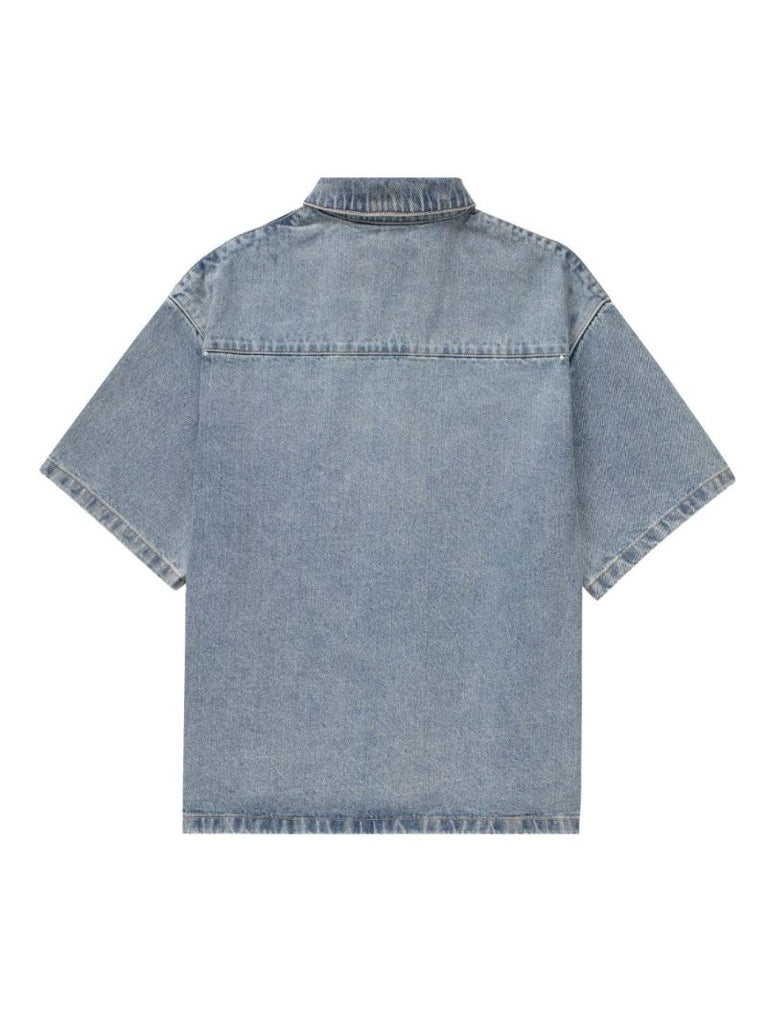 Blue P035 Denim Shirt Jacket
