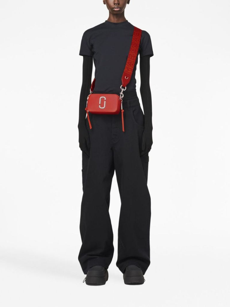 Red Snapshot Leather Cross Body Bag