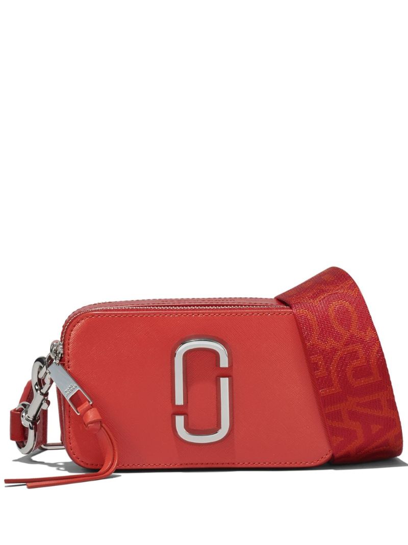 Red Snapshot Leather Cross Body Bag