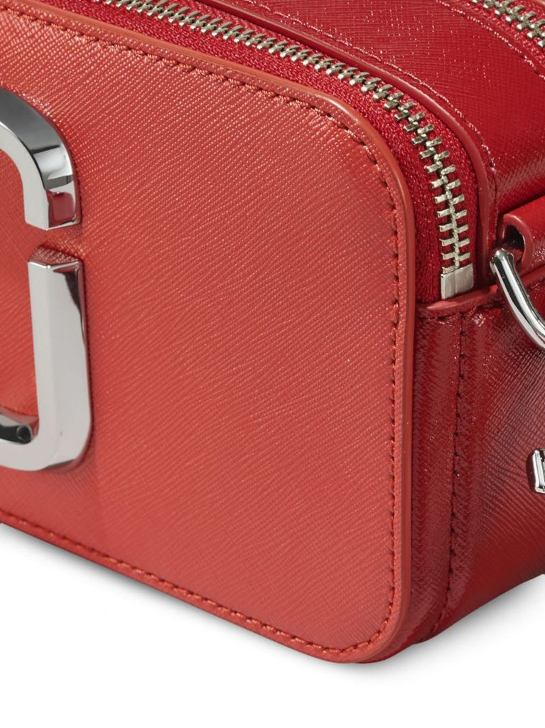 Red Snapshot Leather Cross Body Bag