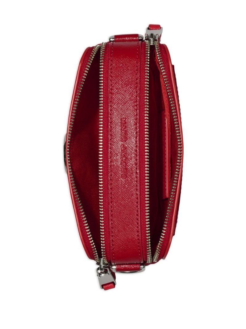 Red Snapshot Leather Cross Body Bag