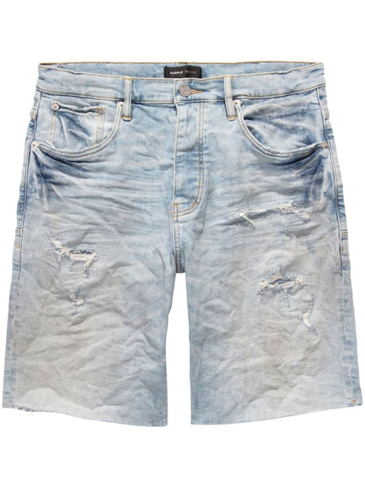 Blue Distressed Denim Shorts
