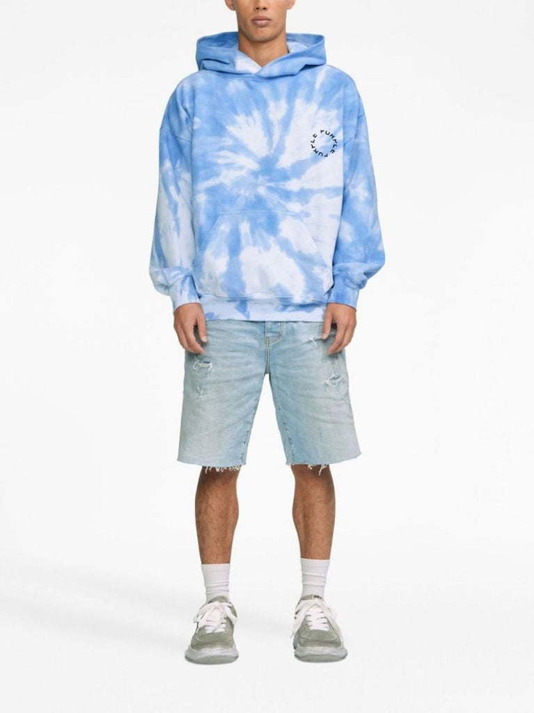Blue Distressed Denim Shorts